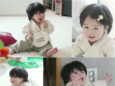 심형탁 아들 하루, 생활한복 도령미 폭발…인생 첫 세배 넙죽(슈돌)