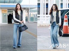 정수정, 랄프 로렌 쇼 뉴욕행…공항패션 시선강탈