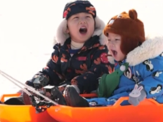 ‘김준호 子’ 은우·정우, 45도 슬로프 도전…아빠만 혼비백산