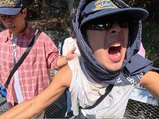 지예은, 누운 상태로 끌려가…“나 팬티 보여” 절규 (런닝맨)