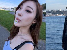 에스파 지젤, 애플힙 레깅스…LA 핫걸 느낌