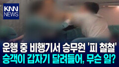 부산발 세부행 비행기서 ′충격′ 승무원 피 날 때까지 폭행한 승객 / KNN