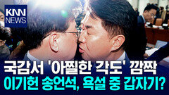 ＂육중한 몸집으로 다가오더니…＂ 이기헌·송언석 국감 배치기 충돌 / KNN