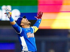 ‘WBC 결승전 결승타의 주인공’ 에우제니오 수아레즈 [포토]
