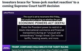 미국 대법원 이르면 20일 밤 12시 관세 판결…시장 긴장