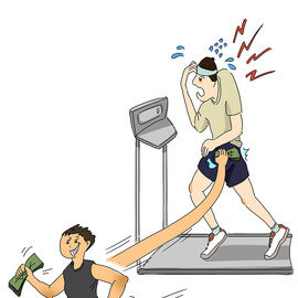 [신동아 만평 ‘안마봉’] 잊힐 만하면 터지는 ‘선결제 먹튀’ 사건