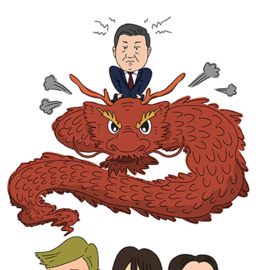 [신동아 만평 ‘안마봉’] 2026년 ‘반중 지도자군(群)’의 행진