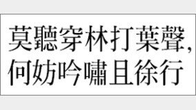 [?? ???]莫聽穿林打葉聲, 何妨吟嘯且徐行