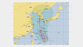 美 JTWC “태풍 ‘쁘라삐룬’ 한국 대각선 관통” 예보…대형 피해 우려