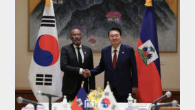 尹 대통령, 아이티 총리와 정상회담…교역·보건·개발협력 논의
