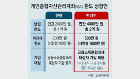 ISA 납입한도 年 2000만→4000만원으로… 정부 “증시 부양”