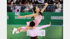 아깝다 0.76점…아이스댄스 김지니-이나무, 4위로 강원2024 메달 실패