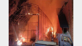 시흥 비닐하우스에서 불…인근 공장 근로자 2명 중상
