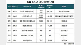 6월 수도권에서 3만가구 쏟아진다...분양시장 옥석 가리기 심화