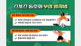 “스포츠 동호회…축구는 하지 부상, 배드민턴 어깨와 허리 주의”