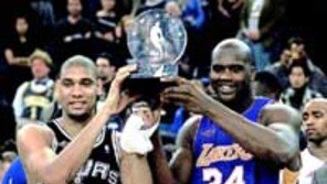 [NBA]오닐-던컨 올스타전 나란히 MVP