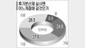 [텔레서베이]＂휴가분산제 되면 가을 선택＂ 37.6%