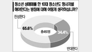 [텔레서베이]＂성매매 청소년 처벌해야＂ 65.6%