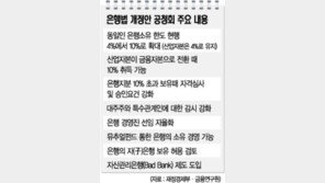 [금융/은행법 개정안]내국인 소유지분한도 10% 상향 추진