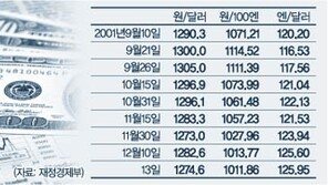 [금융]엔-달러 환율 127엔대 급등…日경기 침체영향