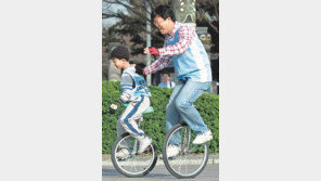 [스포츠는 내친구]외발자전거 타는 백종호-승필 부자