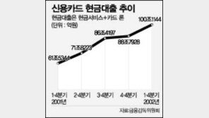 [금융]1분기 카드빚 100조원 넘었다…전년보다 62%나 껑충