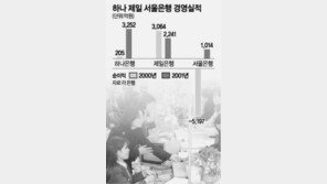 [금융]은행 짝짓기 주춤… 하나-제일 합병포기