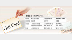 [금융]＂카드야? 상품권이야＂ 삼성-LG 기프트카드 판매