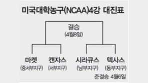 [농구]마켓-캔자스, 시라큐스-텍사스 美대학농구 4강