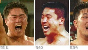 [씨름]90㎏급 최강 장정일 105㎏ 한라급과 한판