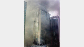 신도림동 오피스텔 공사장 화재… 61명 부상