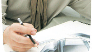 휴대전화에 그린 자유 고객의 눈을 구속하다