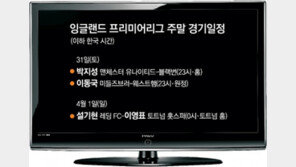 [스포츠 게시판]잉글랜드 프리미어리그 주말 경기일정