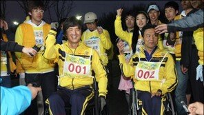 [포토]정준호 ‘휠체어 마라톤 도전’ 화이팅!