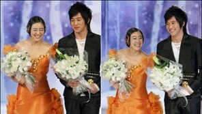 [포토]드레스에 발 걸린 허이재 ‘이완씨 고마워’