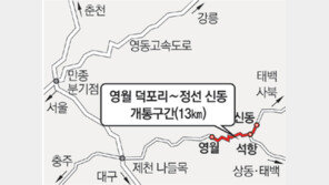 [강원]영월∼정선 신동 38번 국도 13km 구간 4차로 5일 개통