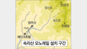 [충북]속리산 문장대 가는 길 모노레일 놓는다