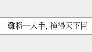 [한자 이야기]<401>難將一人手, 掩得天下目