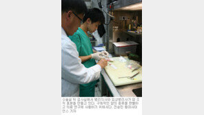 옆방 수술실에서 넘긴 암덩어리 얼리고… 자르고…