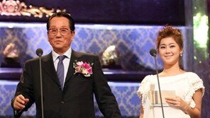 [시상식 이모저모] 시상자 신총재 일장 연설…파트너 솔비는 어리둥절