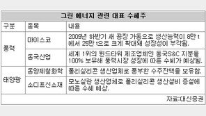 [맞춤 재테크]녹색 성장 정책들…가장 유망한 수혜주는?