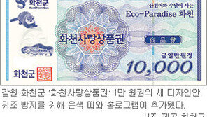 [강원]‘화천 사랑 상품권’ 판매 10억 돌파