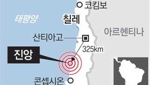 칠레 강진 쓰나미… 53개국 한때 비상