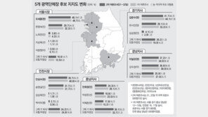 [여론조사]수도권 1,2위 격차 그대로… 천안함-盧風 영향 적어