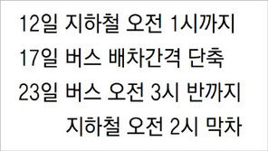 [수도권]월드컵 응원, 귀가 걱정마세요