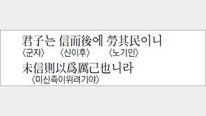 [한자 이야기]<919>君子는 信而後에 勞其民이니…