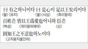 [한자 이야기]<1001>曰有之하니이다 曰是心이 足以王矣리이다