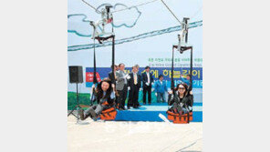 [수도권]자라섬∼남이섬 1585m 도르래 타고 “야호!”
