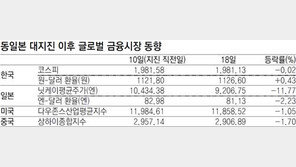 日지진, 日증시만 흔들었다