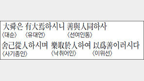 [한자 이야기]<1199>大舜은 有大焉하시니…